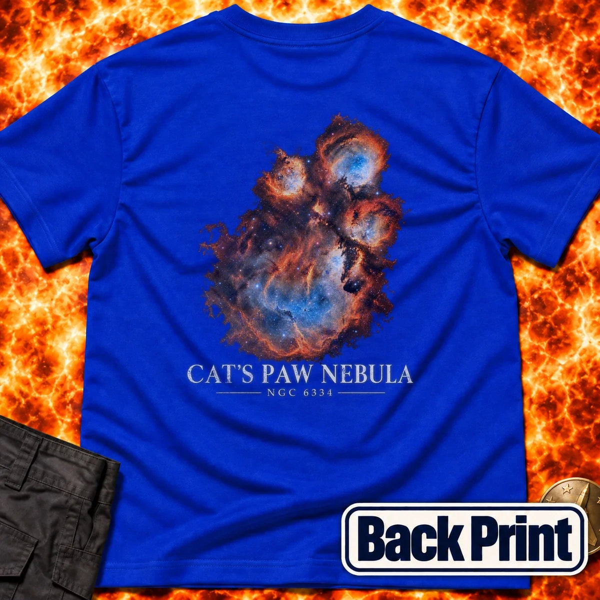 Cats Paw Nebula Back Print T-Shirt product image 4