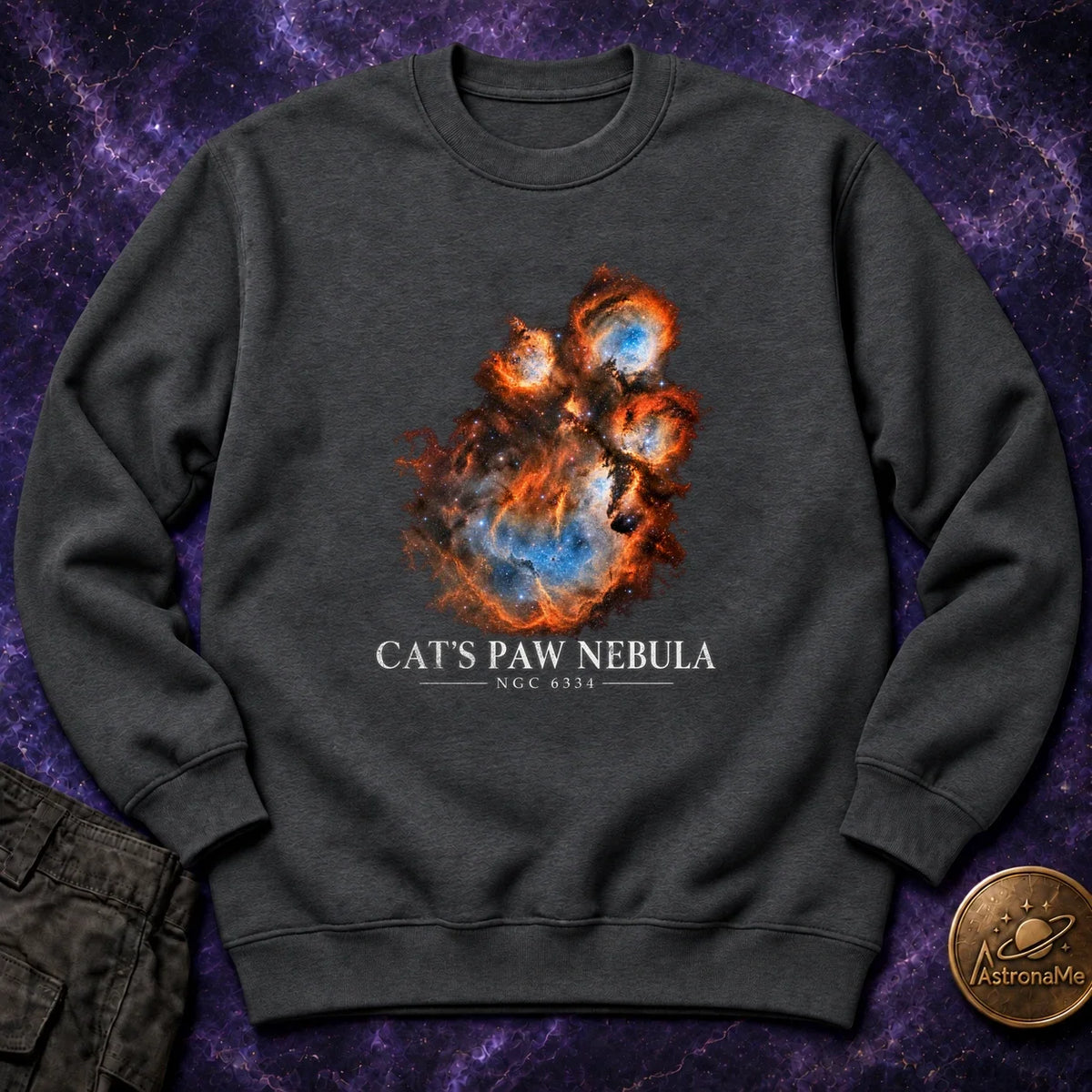 Cats Paw Nebula Crewneck Sweatshirt product image 3