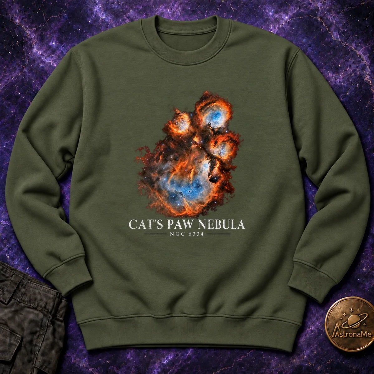 Cats Paw Nebula Crewneck Sweatshirt