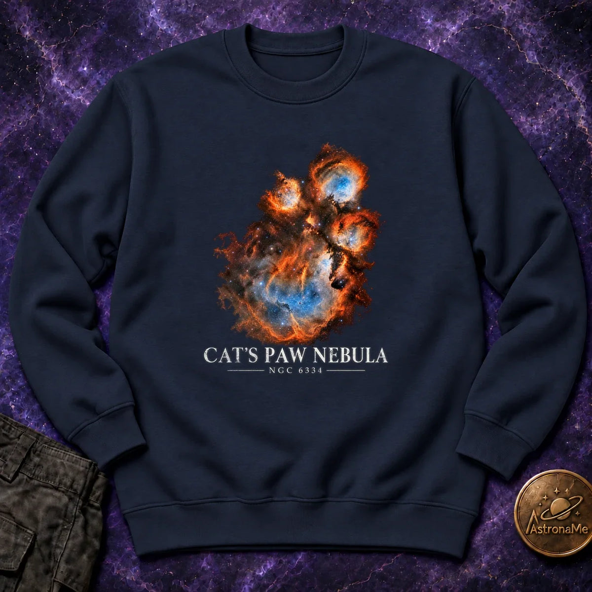 Cats Paw Nebula Crewneck Sweatshirt product image 5