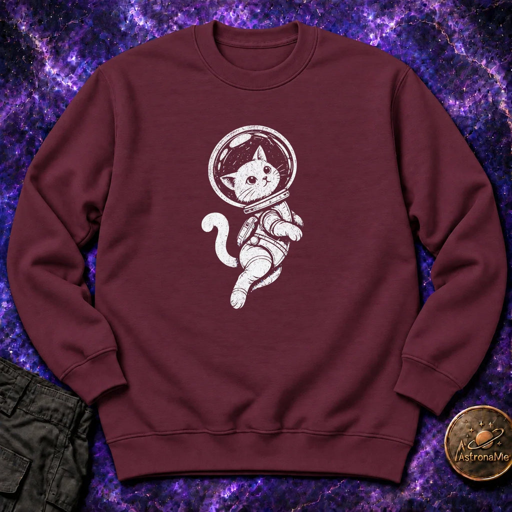 Catstronaut In Space Crewneck Sweatshirt product image 2