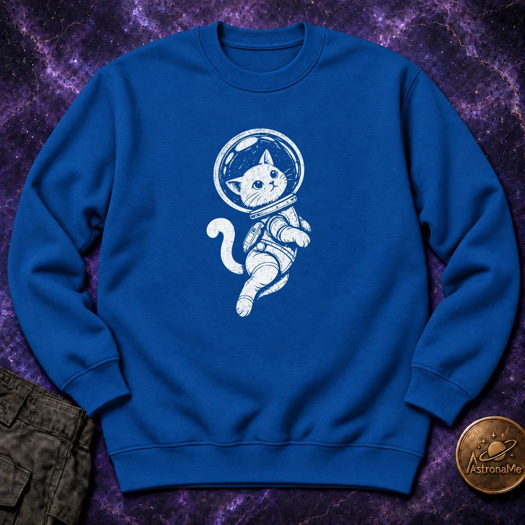 Catstronaut In Space Crewneck Sweatshirt product image 4