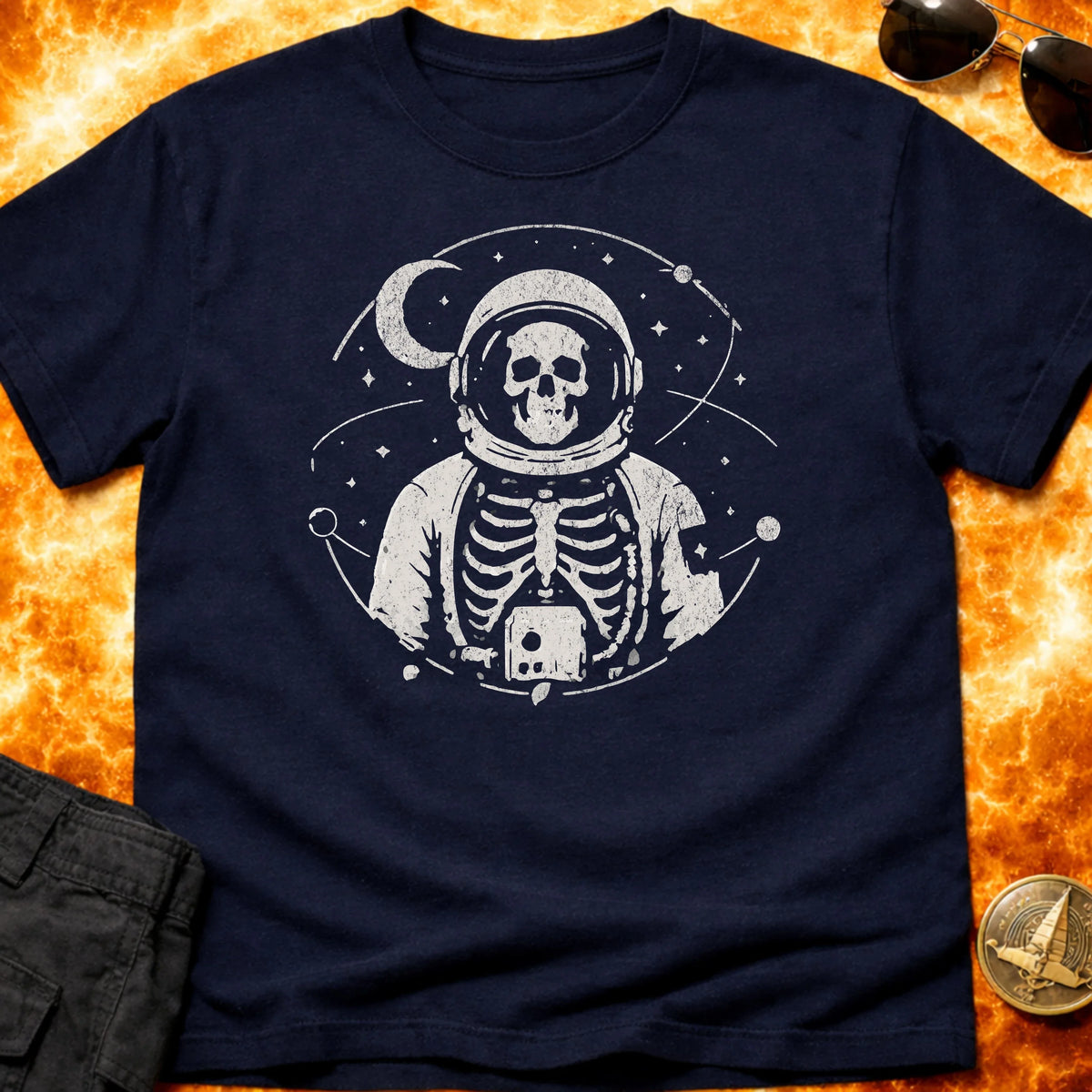 Celestial Skeleton Astronaut T-Shirt product image 3