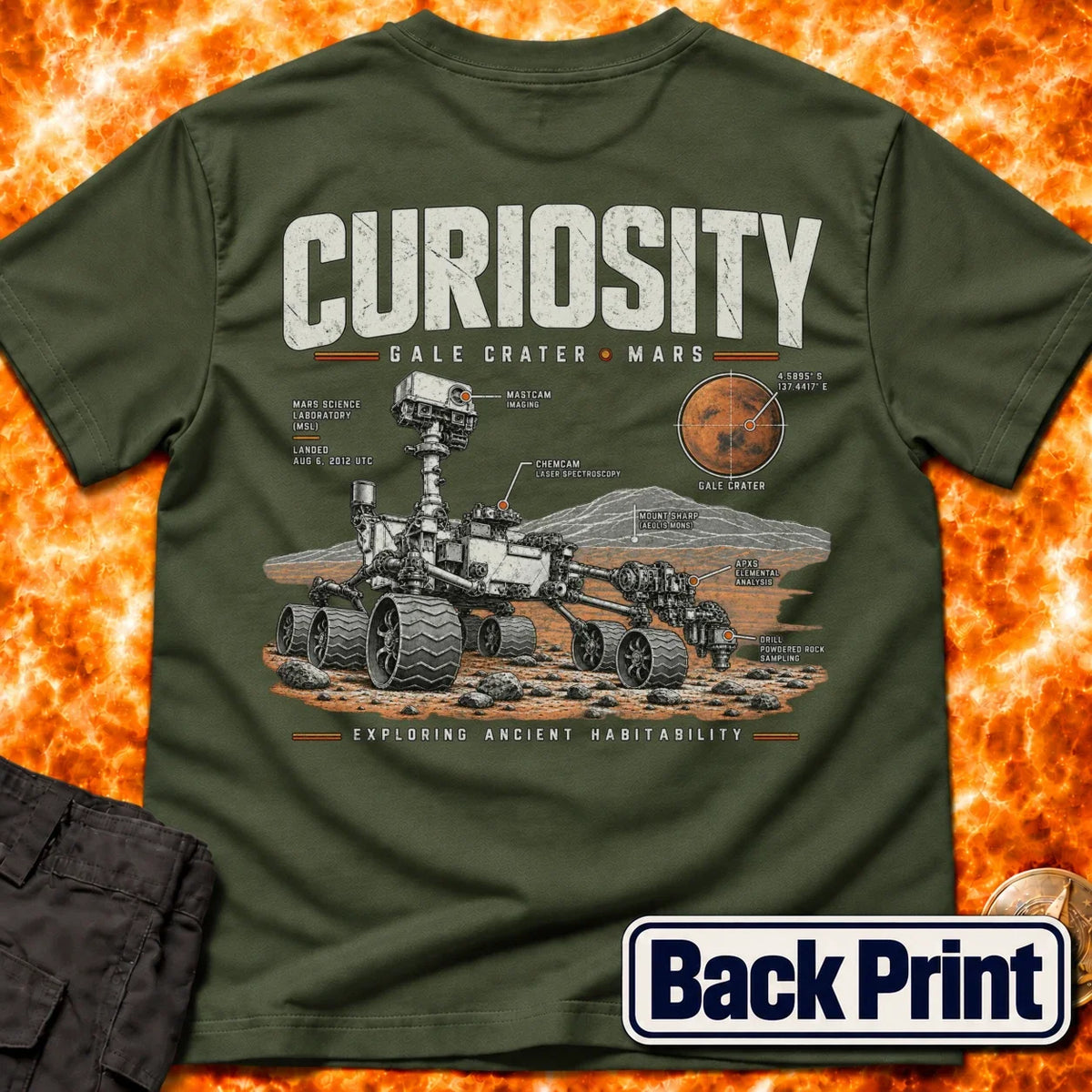 Curiosity Back Print T-Shirt product image 2