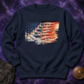 Distressed US Flag Rockets Crewneck Sweatshirt product image 1