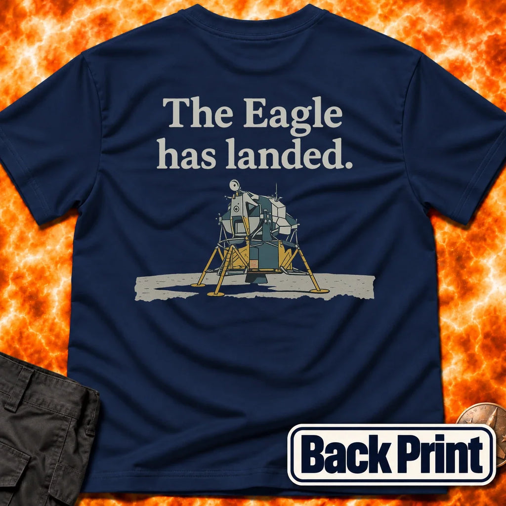 Eagle Has Landed Back Print T-Shirt product image 3
