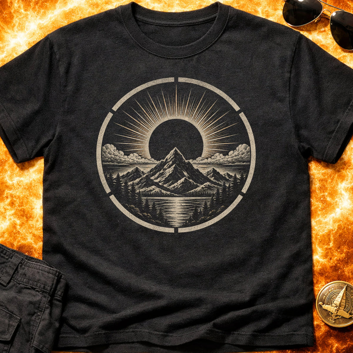 Eclipse Over Mountain T-Shirt product image 3
