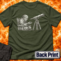 Elderly Stargazer Back Print T-Shirt product image 1
