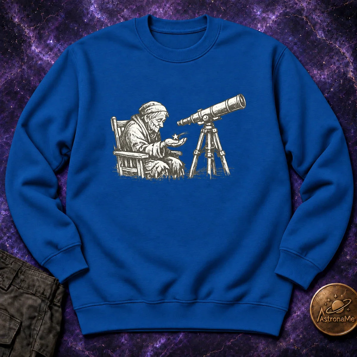 Elderly Stargazer Crewneck Sweatshirt product image 4