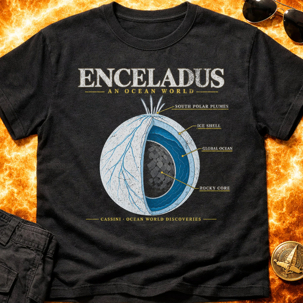 Enceladus Ocean World T-Shirt product image 5