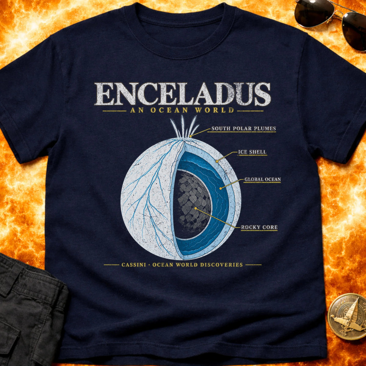 Enceladus Ocean World T-Shirt product image 4