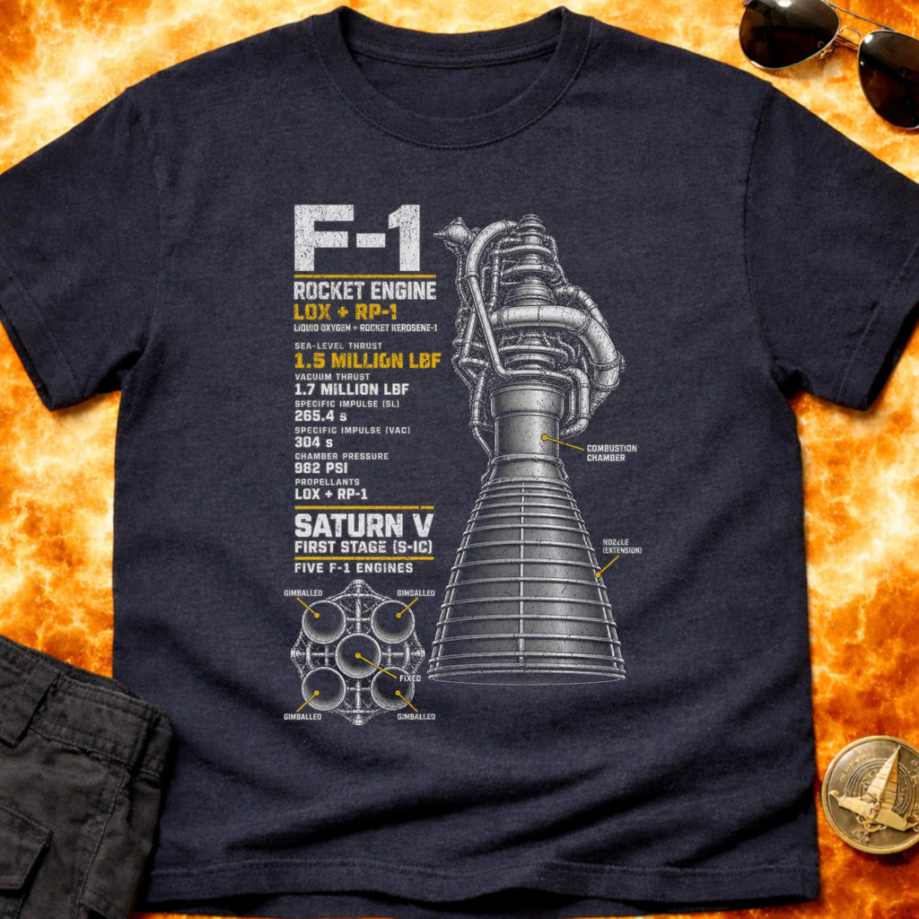F1 Rocket Engine T-Shirt product image 4