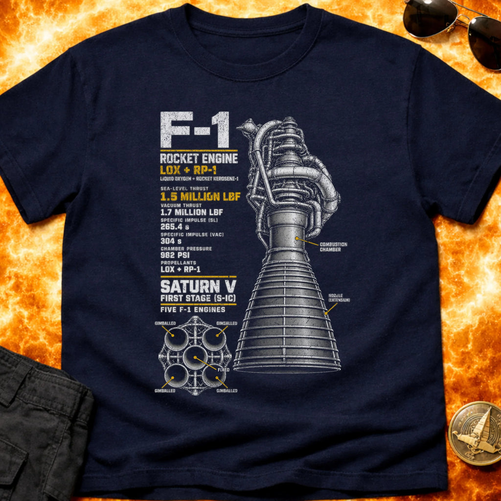 F1 Rocket Engine T-Shirt product image 6