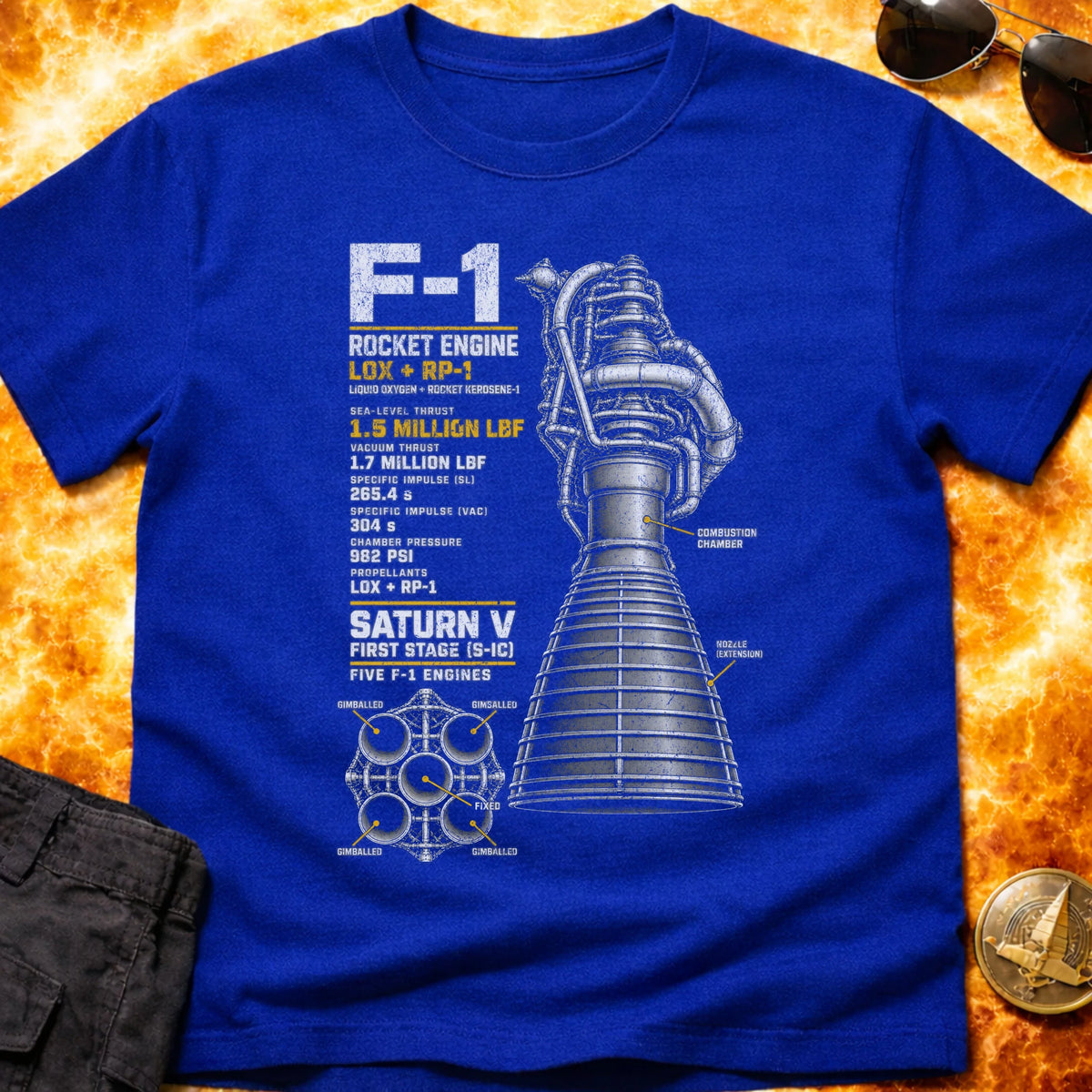 F1 Rocket Engine T-Shirt product image 5