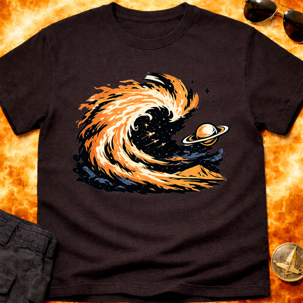 Fiery Galaxy Wave T-Shirt product image 2