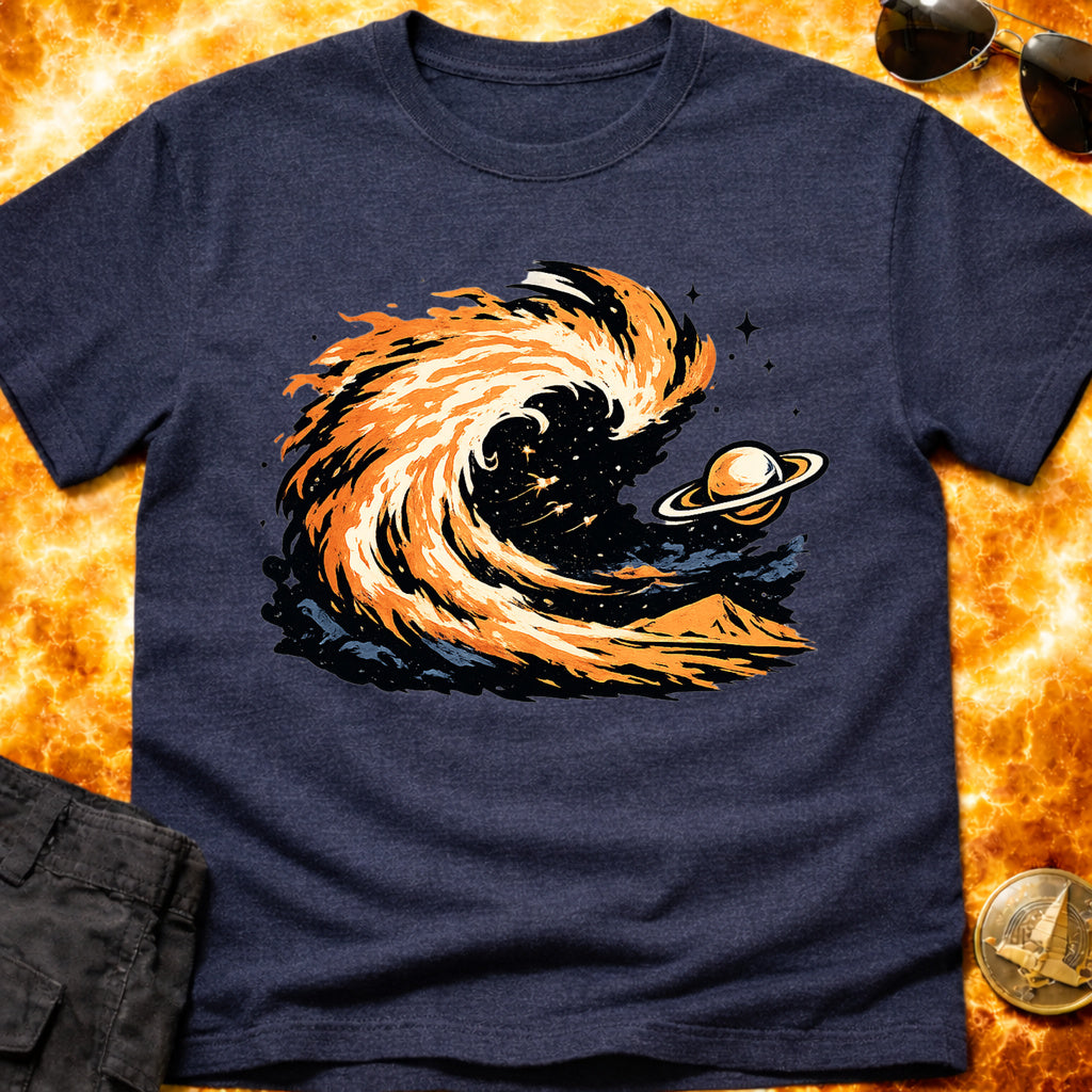 Fiery Galaxy Wave T-Shirt product image 6