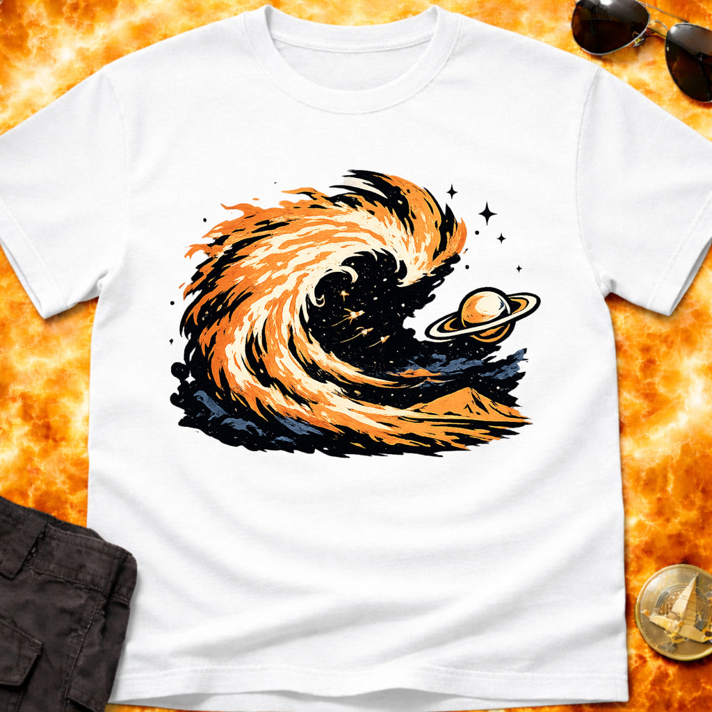 Fiery Galaxy Wave T-Shirt product image 3