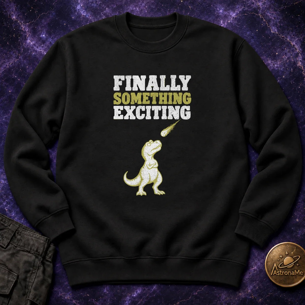 Finally Something Exciting Crewneck Sweatshirt product image 3