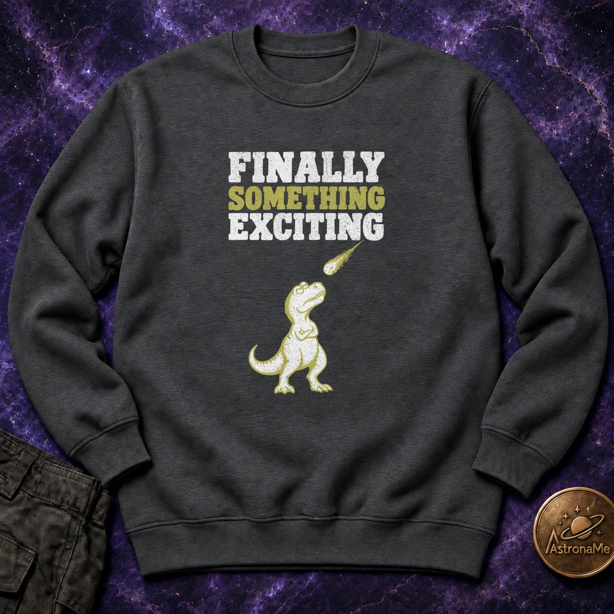 Finally Something Exciting Crewneck Sweatshirt product image 2