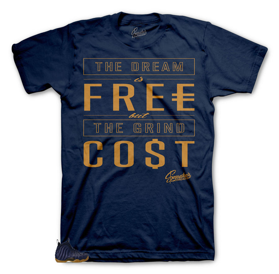 Foamposite Midnight Navy Cost Shirt