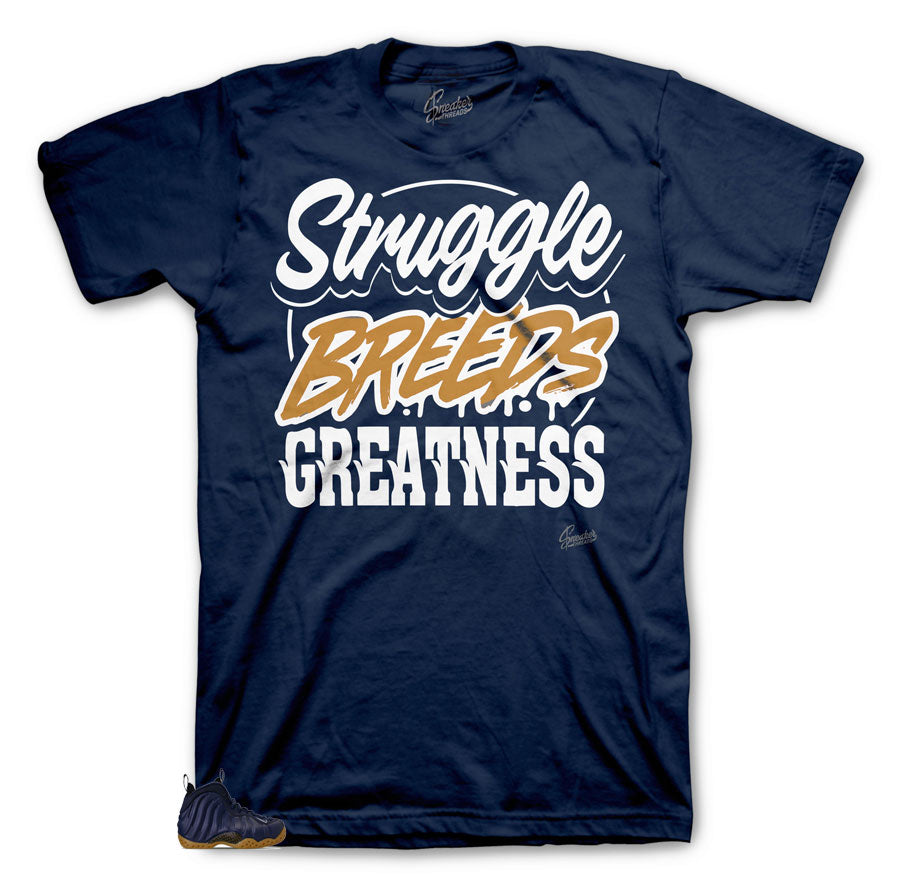 Foamposite Midnight Navy Struggle Breeds Shirt