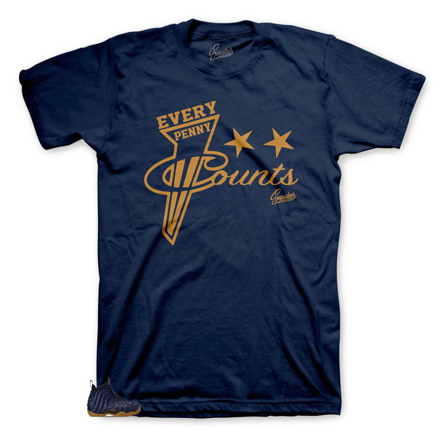 Foamposite Midnight Navy Every Penny Counts Shirt