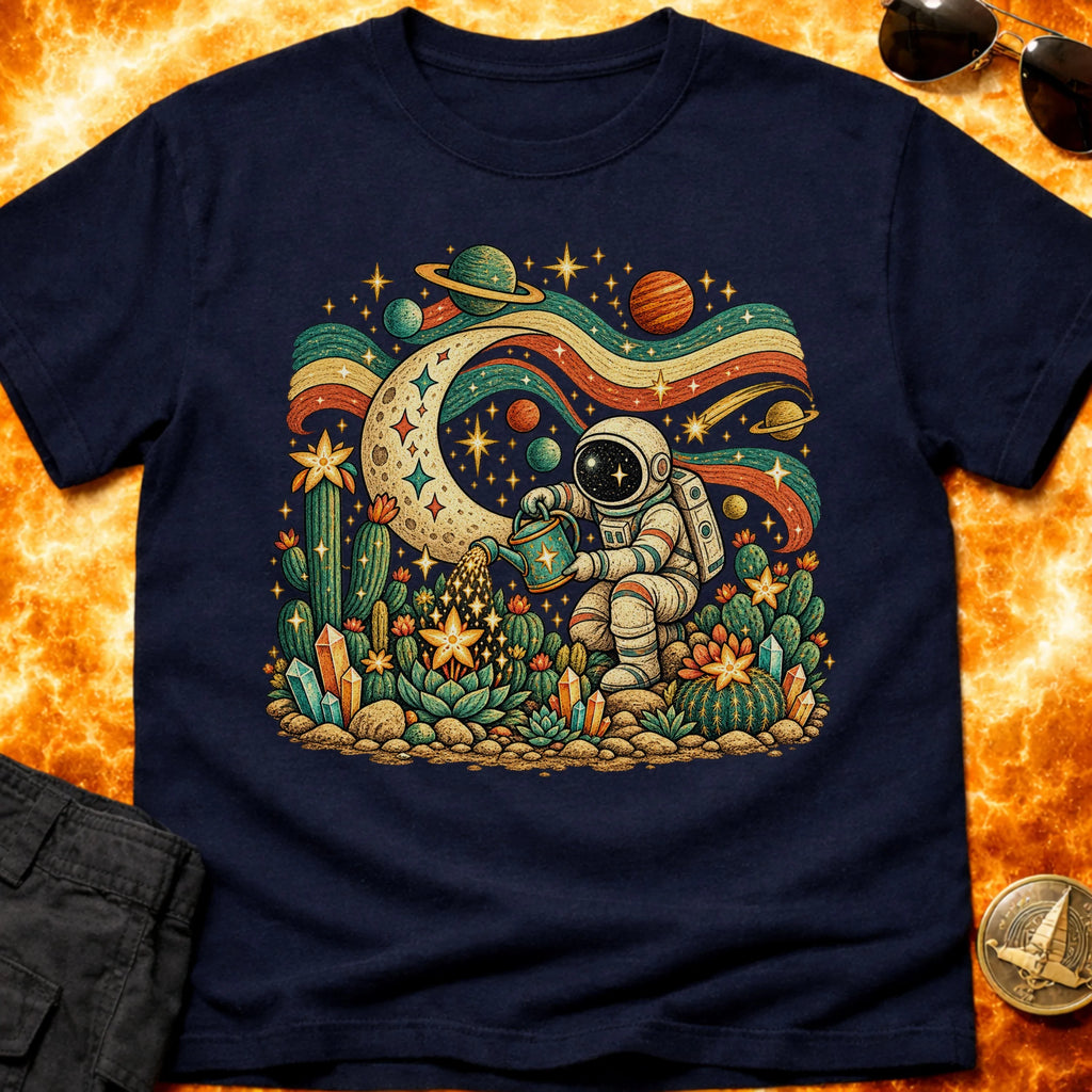 Folk Astronaut Gardener T-Shirt product image 6