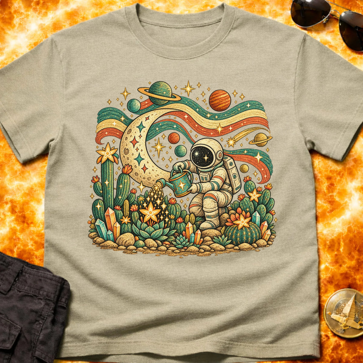 Folk Astronaut Gardener T-Shirt product image 1