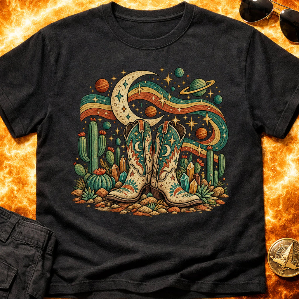 Folk Cosmic Boots T-Shirt product image 2