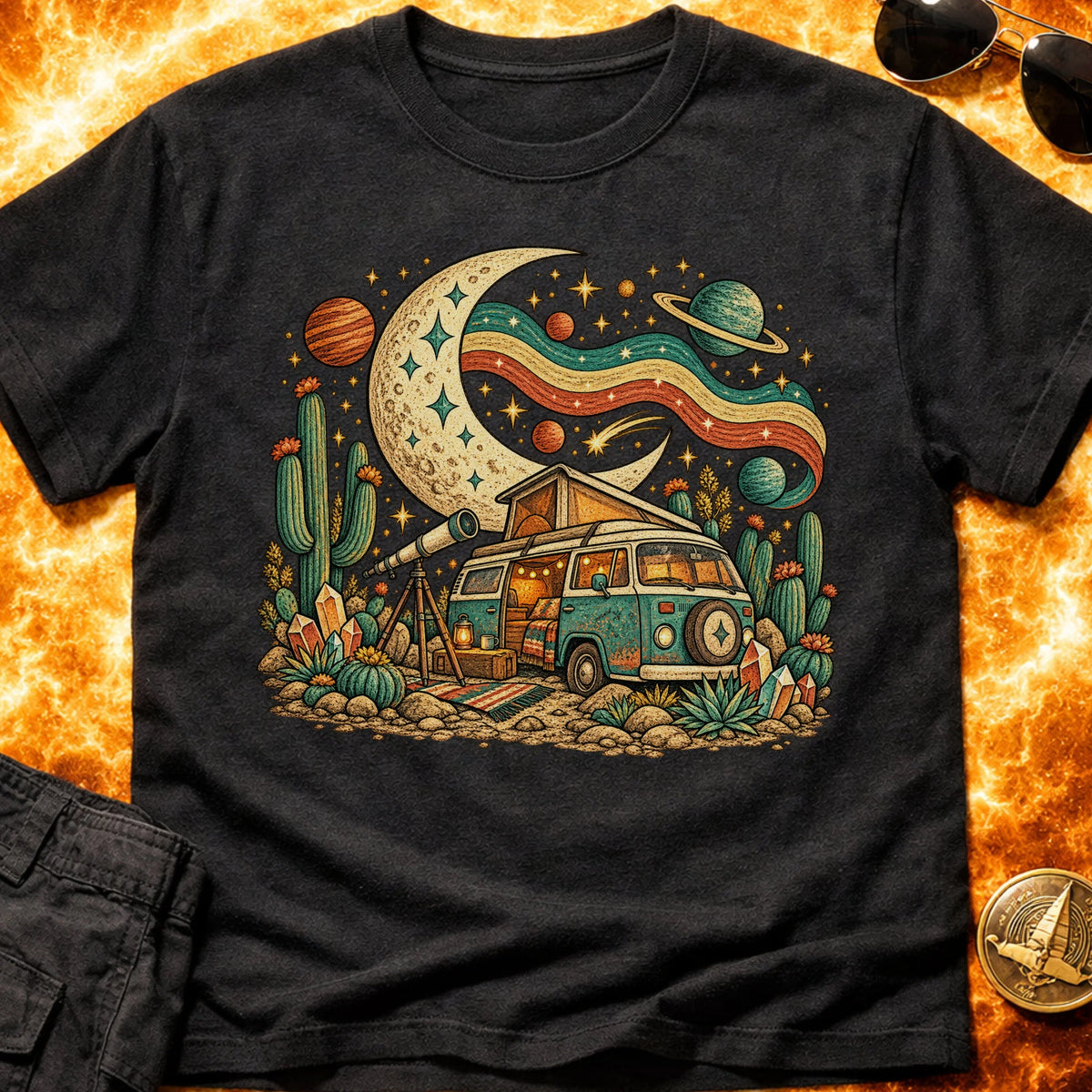 Folk Cosmic Camper T-Shirt product image 2
