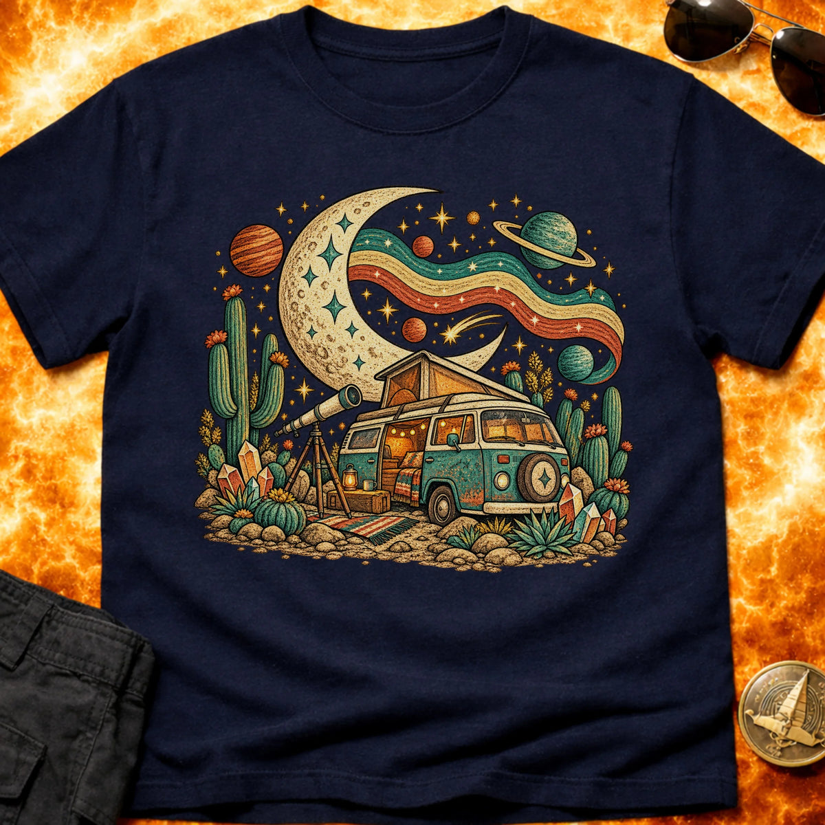 Folk Cosmic Camper T-Shirt product image 6