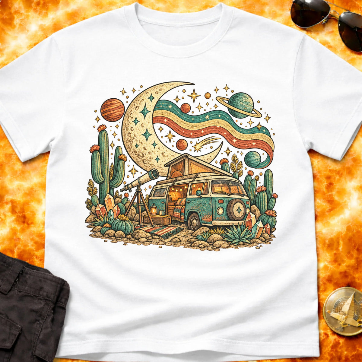 Folk Cosmic Camper T-Shirt product image 7
