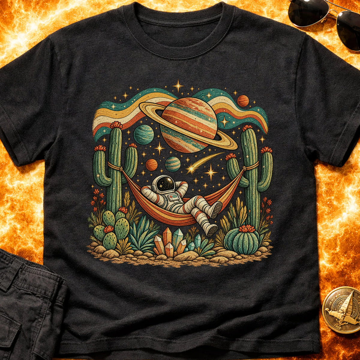 Folk Hammock Astronaut T-Shirt product image 2