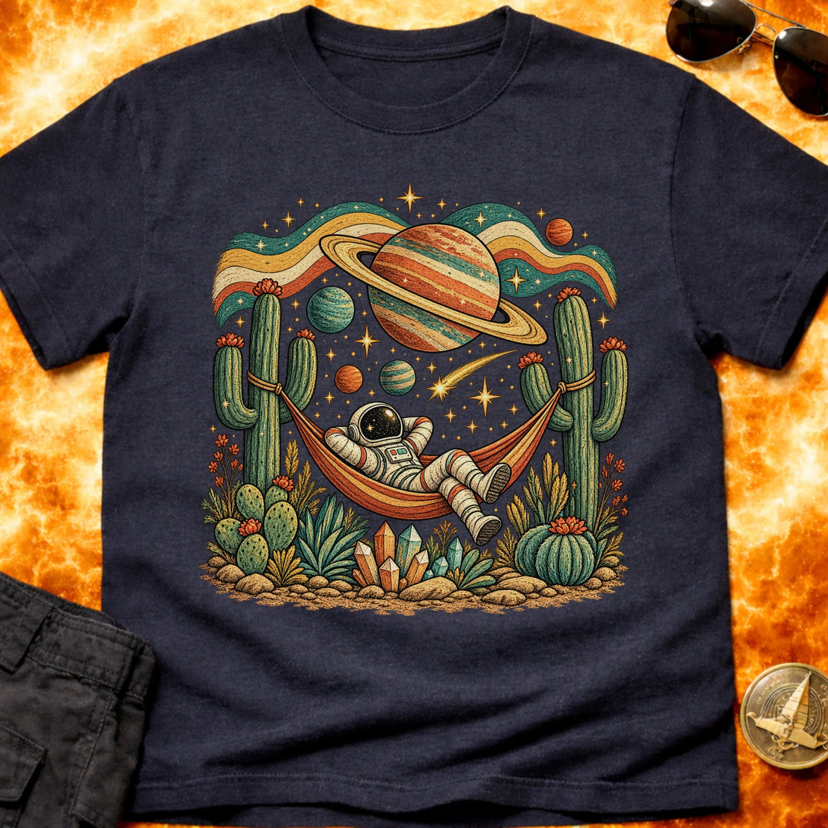 Folk Hammock Astronaut T-Shirt product image 4