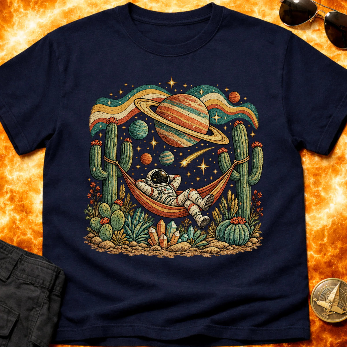 Folk Hammock Astronaut T-Shirt product image 6