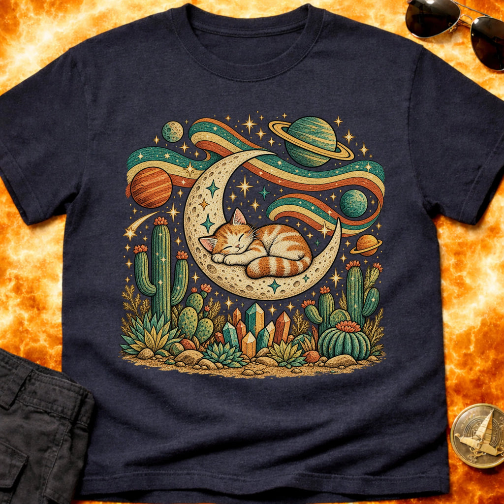 Folk Moon Cat T-Shirt product image 4