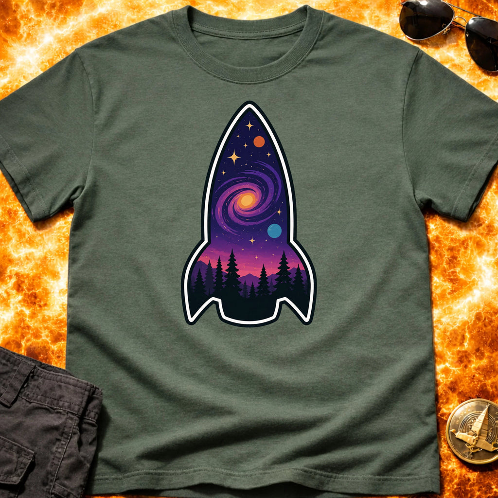 Forest Galaxy Rocket T-Shirt product image 4