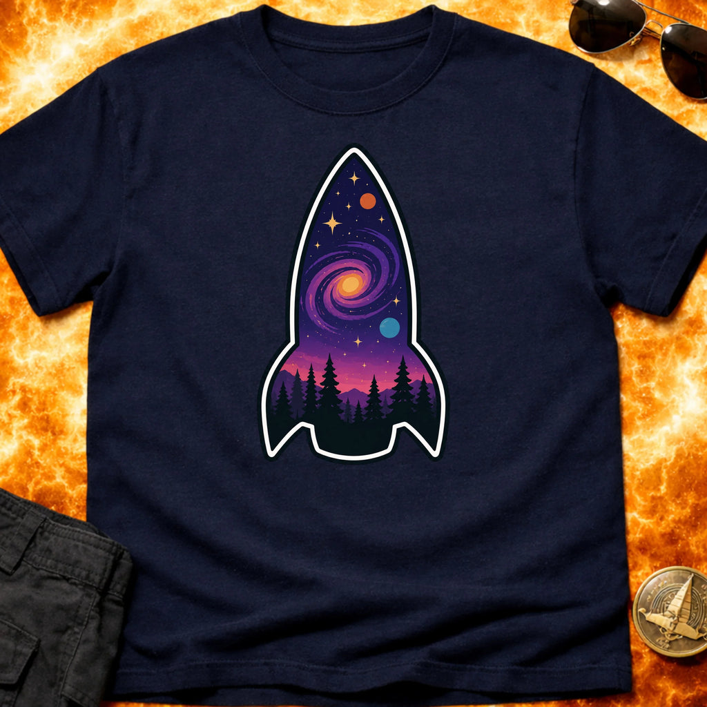 Forest Galaxy Rocket T-Shirt product image 2