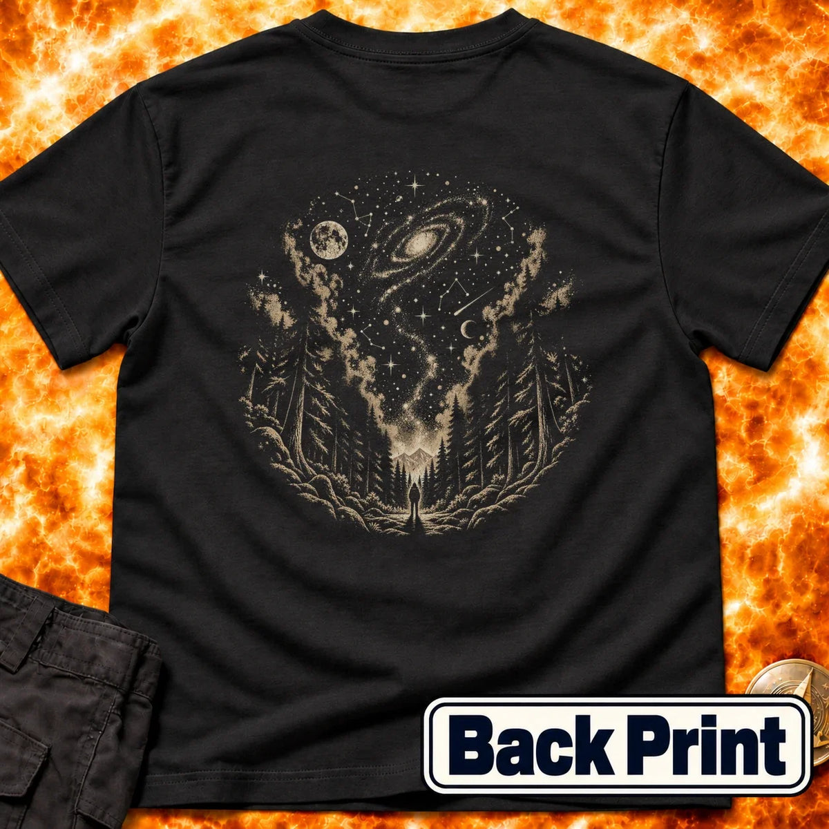 Galactic Forest Back Print T-Shirt product image 3