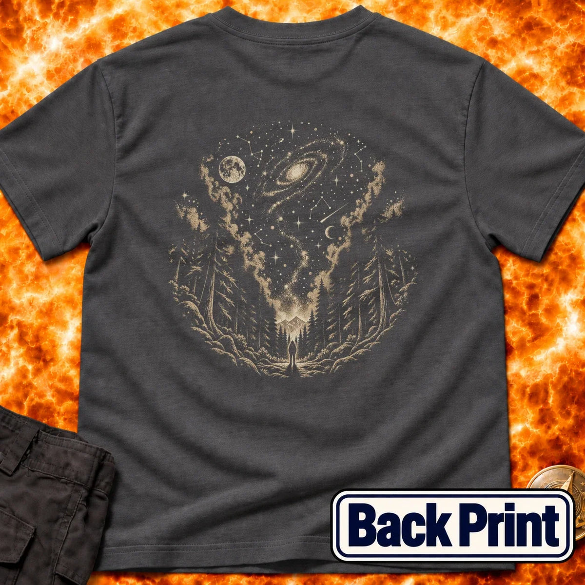 Galactic Forest Back Print T-Shirt product image 4
