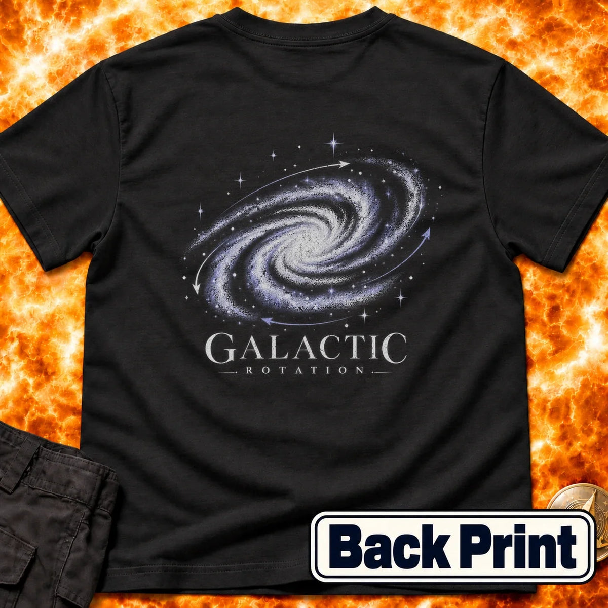 Galactic Rotation Back Print T-Shirt product image 1