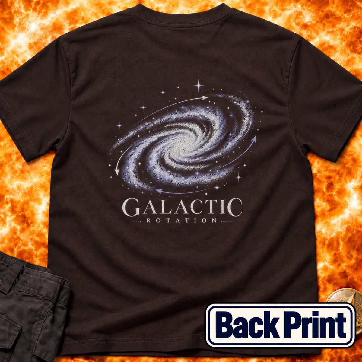 Galactic Rotation Back Print T-Shirt product image 2
