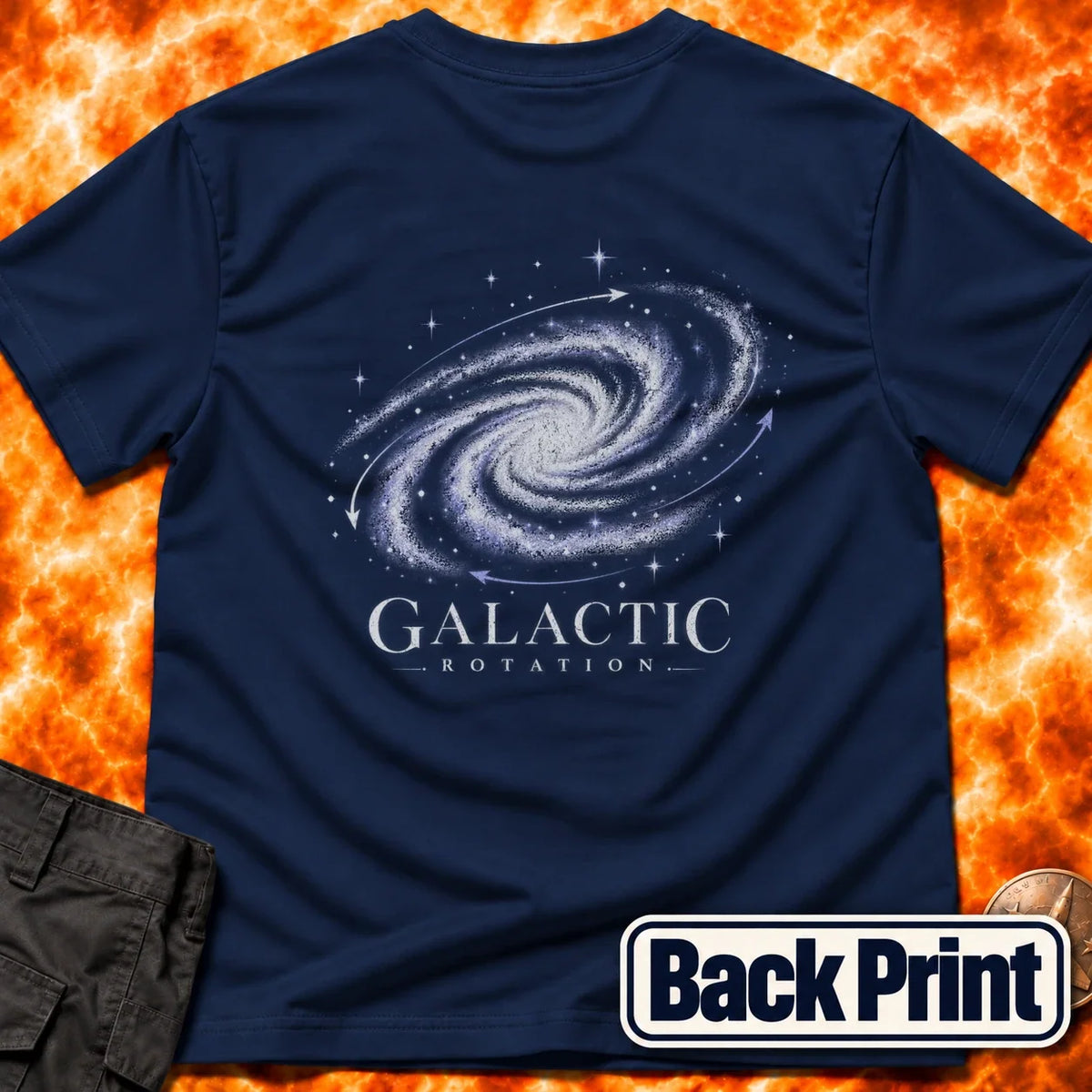 Galactic Rotation Back Print T-Shirt product image 3