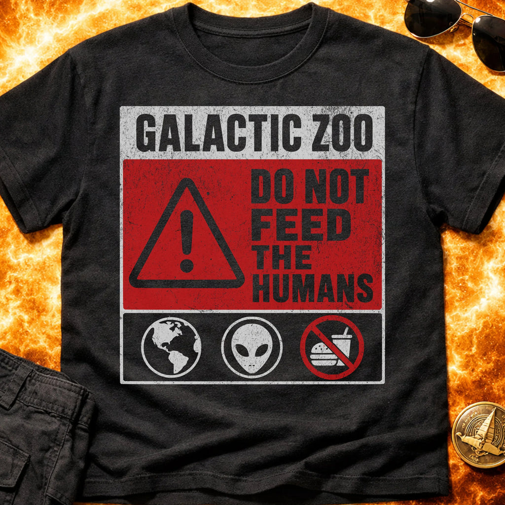 Galactic Zoo Warning T-Shirt product image 5