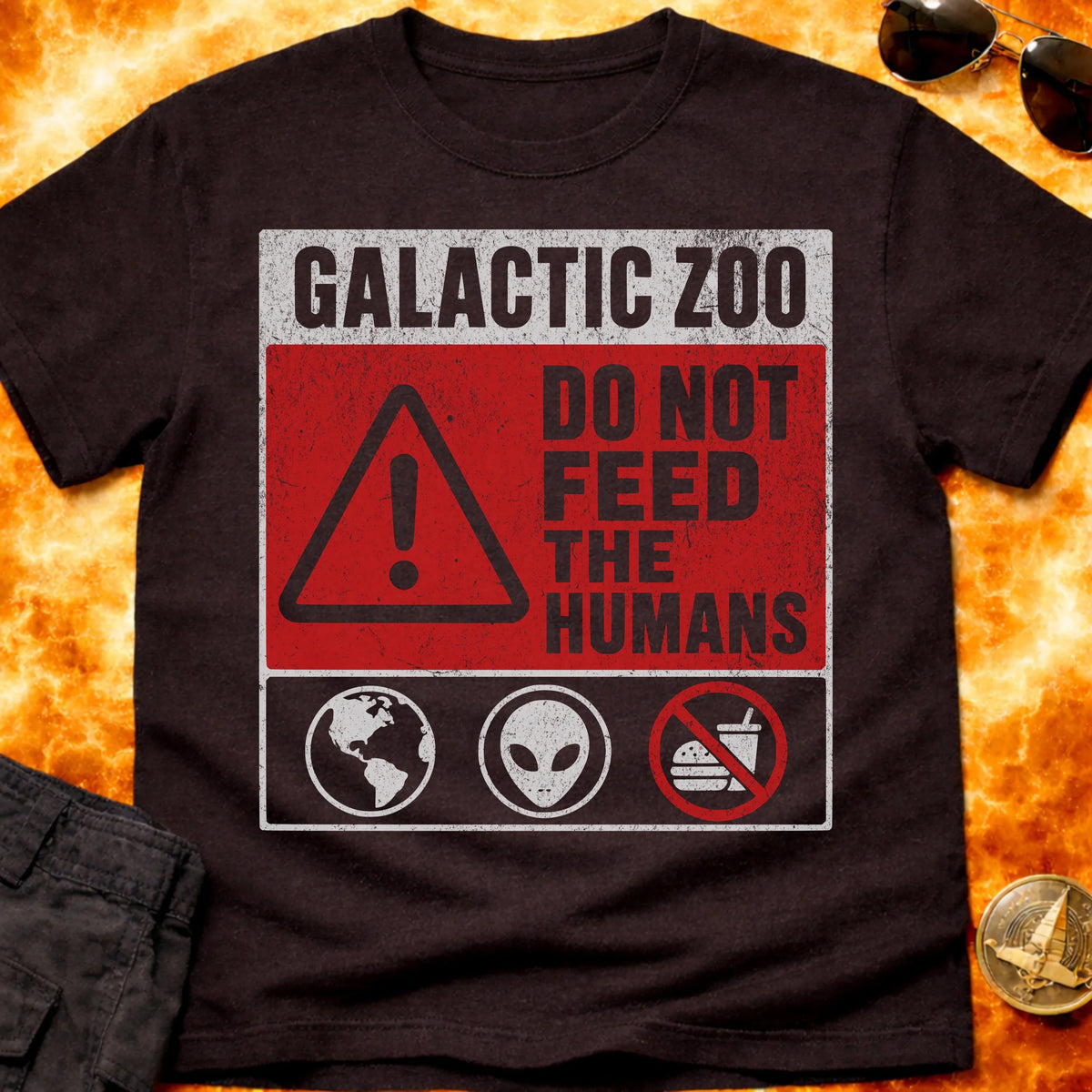 Galactic Zoo Warning T-Shirt product image 2