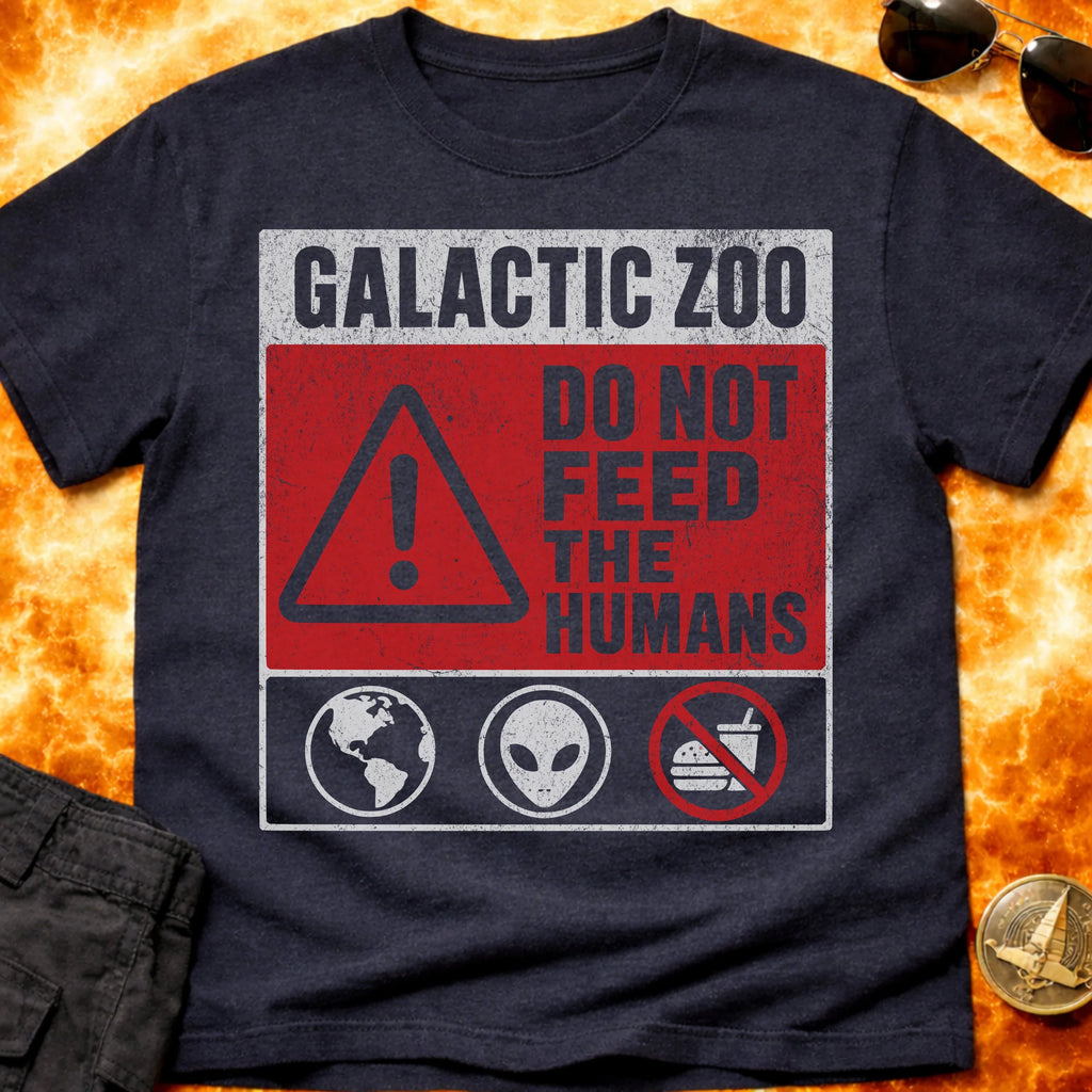 Galactic Zoo Warning T-Shirt product image 1