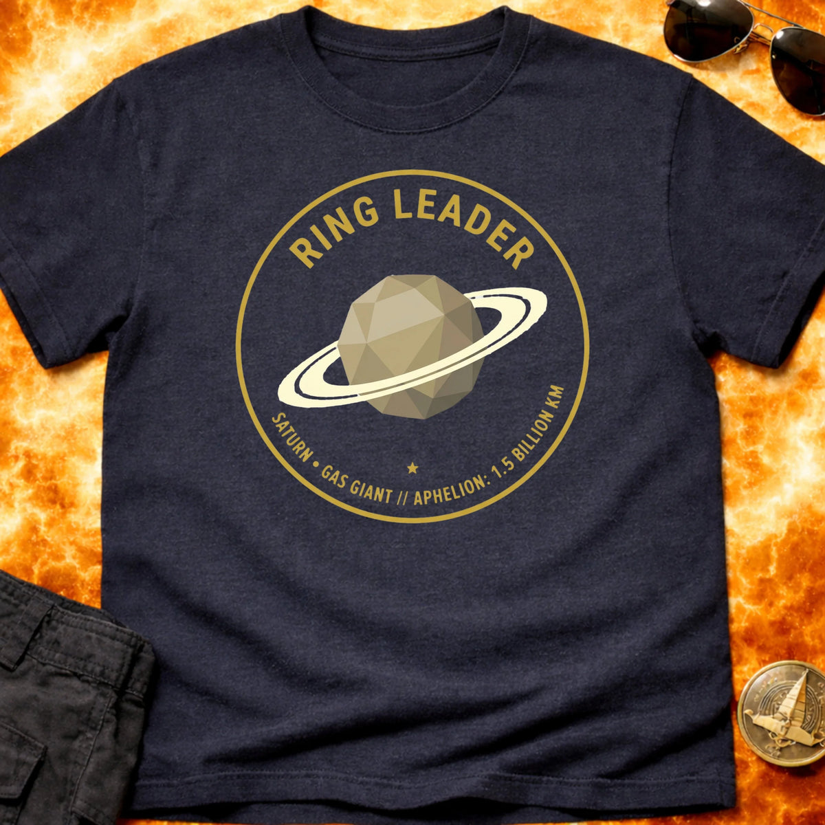 Geometric Saturn Ring Leader T-Shirt