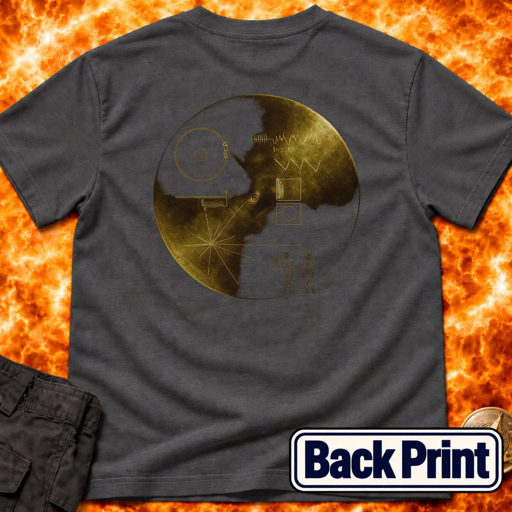Gold Voyager Disc Back Print T-Shirt product image 4