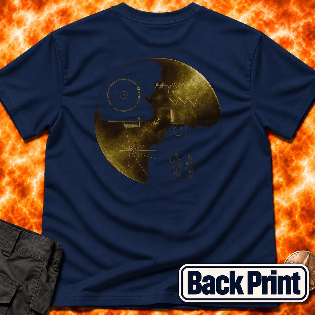 Gold Voyager Disc Back Print T-Shirt product image 3
