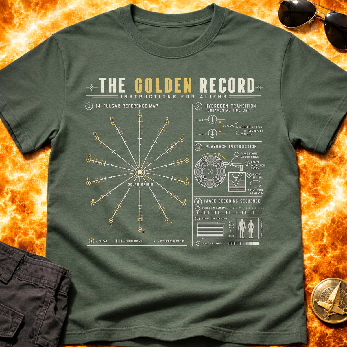 Golden Record Instructions T-Shirt product image 5